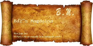 Bús Magdolna névjegykártya